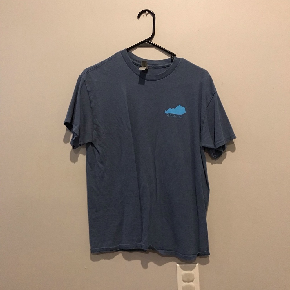 Casual Blue Tee with Kentucky Design